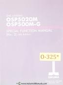 Okuma-Okuma OSP5020M, special Function No. 2 Manual 1991-OSP5020M-01